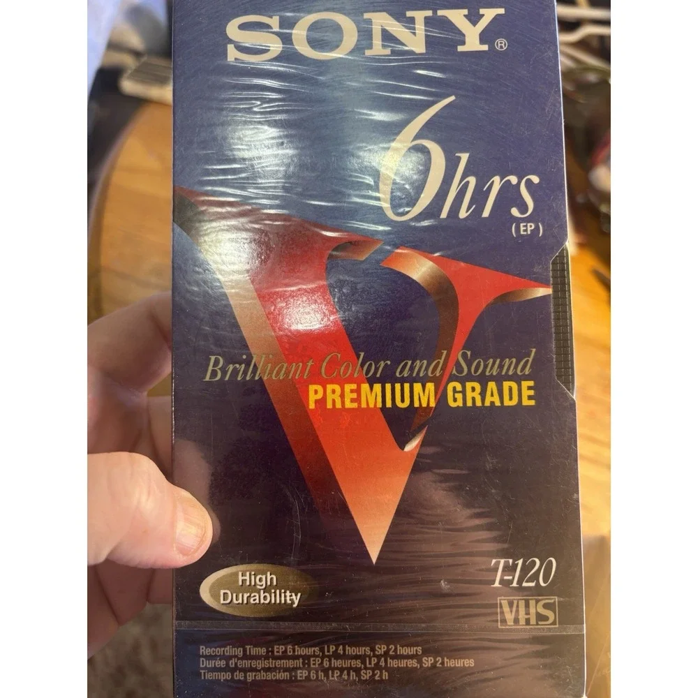 New In Wrapper 6 Kodak VHS T-120 Tapes‎ And 1 New Sony T-120 VHS Tape Total Of 7